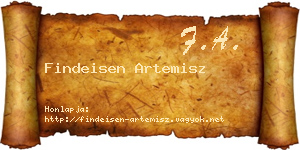 Findeisen Artemisz névjegykártya